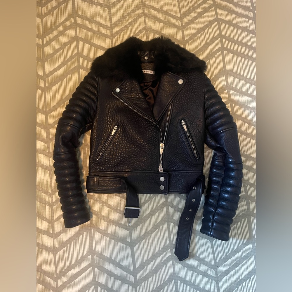 Leather The Arrivals Jacket black